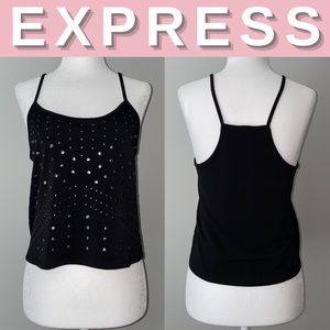 NEW Express Embellished Racerback Cropped Tank; XS